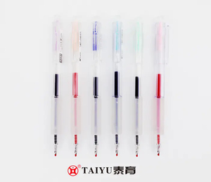 Student Use Gel Pen With Cap With Macaron Color Design Gel Pen 3192