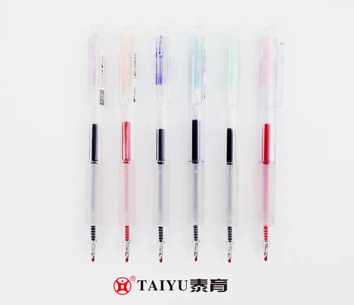 Student Use Gel Pen With Cap With Macaron Color Design Gel Pen 3192