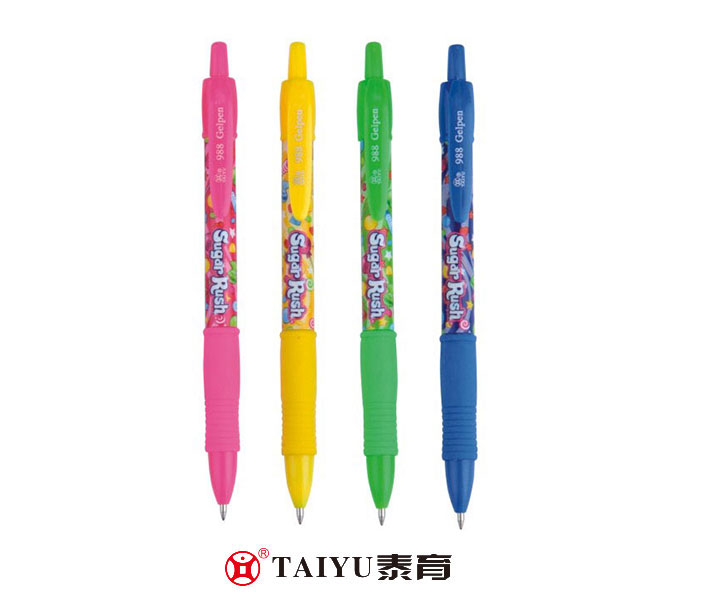 Office Use Roll Ball Pen With Candy Colored Grip Roll Ball 985A