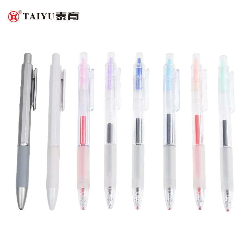 Office Use Roll Ball Pen With Classic Style Multi-Color Pen Holder