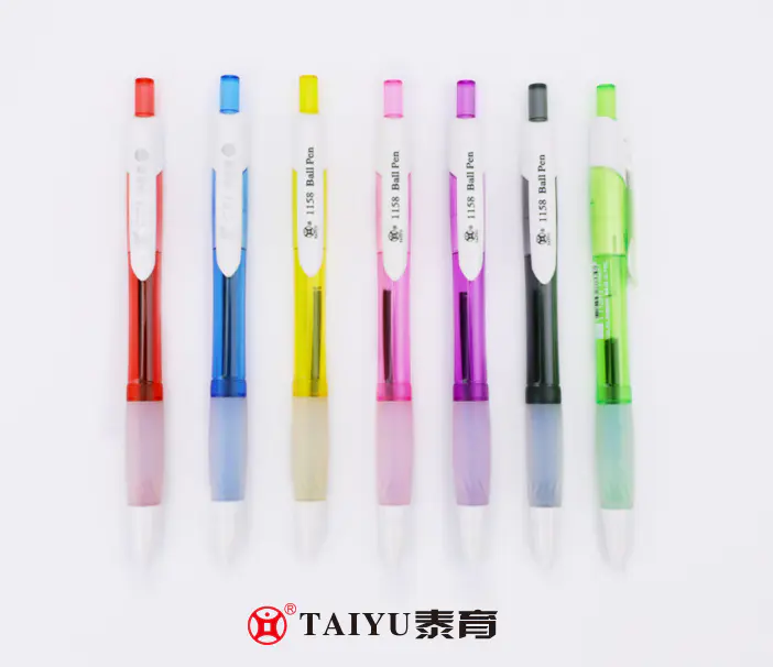 Office Use Roll Ball Pen With Transparent Color Pen Holder Roll Ball Pen 1158